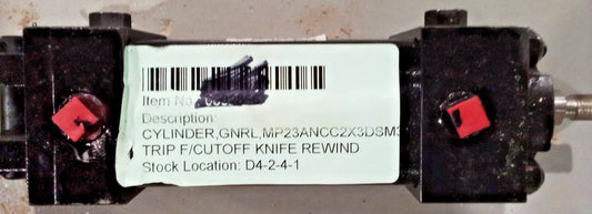 Hanna Cylinders Hydraulic Cylinder GNRPLMP23ANCC2X3D5M3 Trip Cutoff Knife Rewind