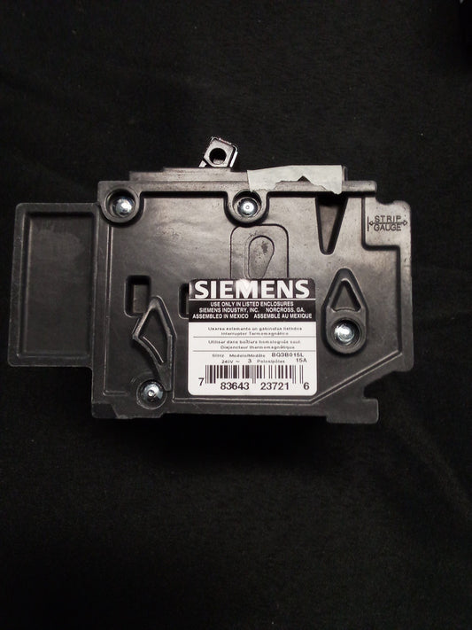 Siemens BQ3B015L 3 Pole 15 A Circuit Breaker