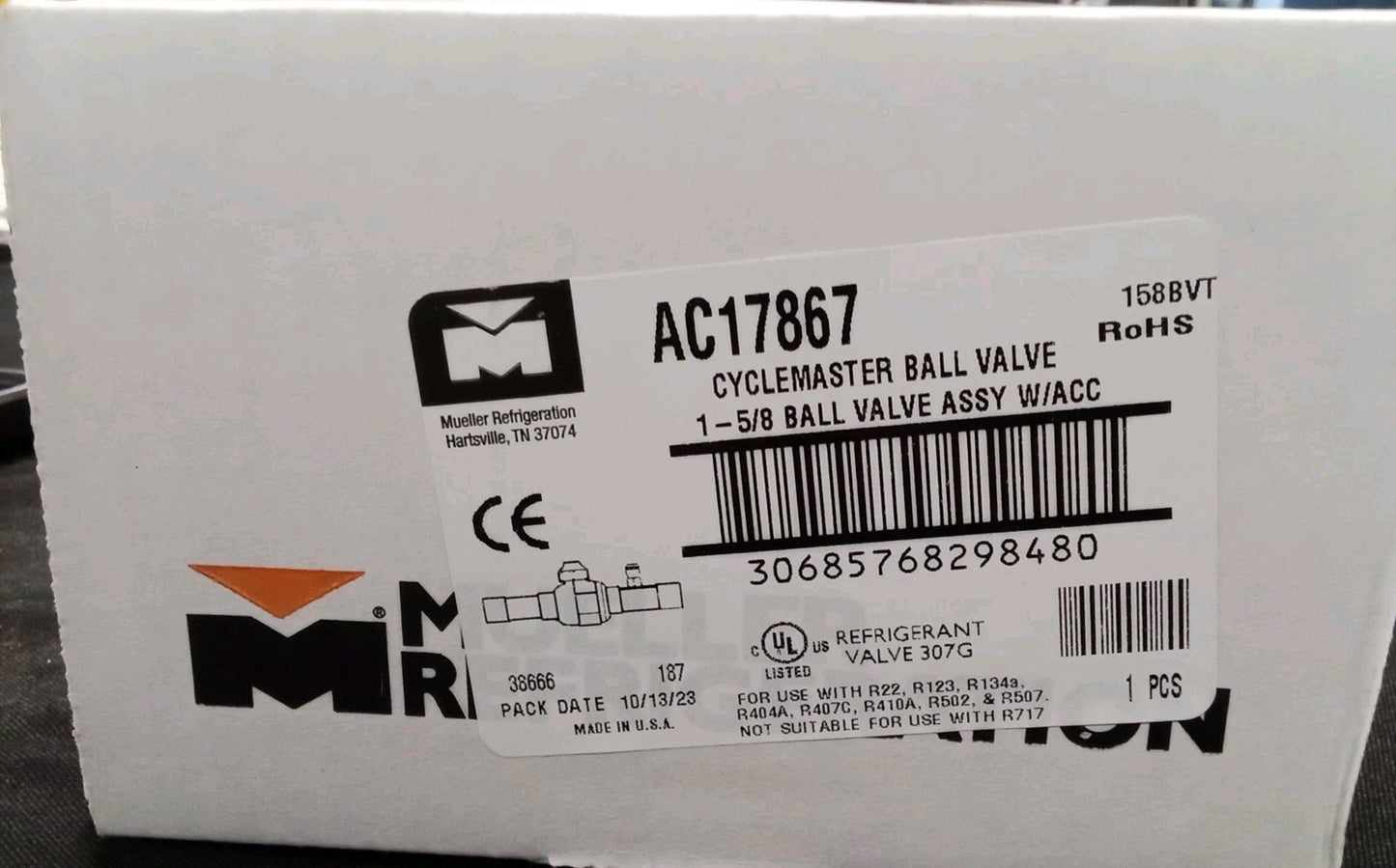 Mueller / Trane VAL11322 Ball Valve – 1-5/8" Sweat w/ ACC AC17867