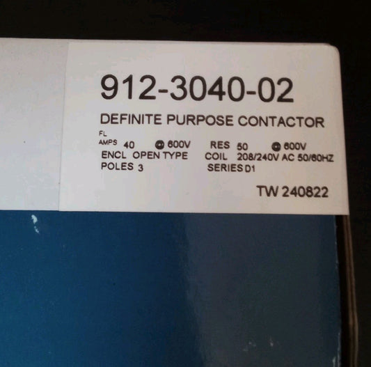 COPELAND EMERSON 912 3040 02 Contactor 40 Amp