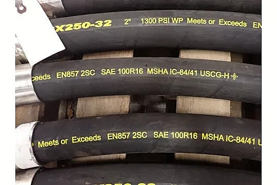 "New Flextral PX250-32 2" Hydraulic Hose Assembly SAE100R16 EN857 2SC MSHA"