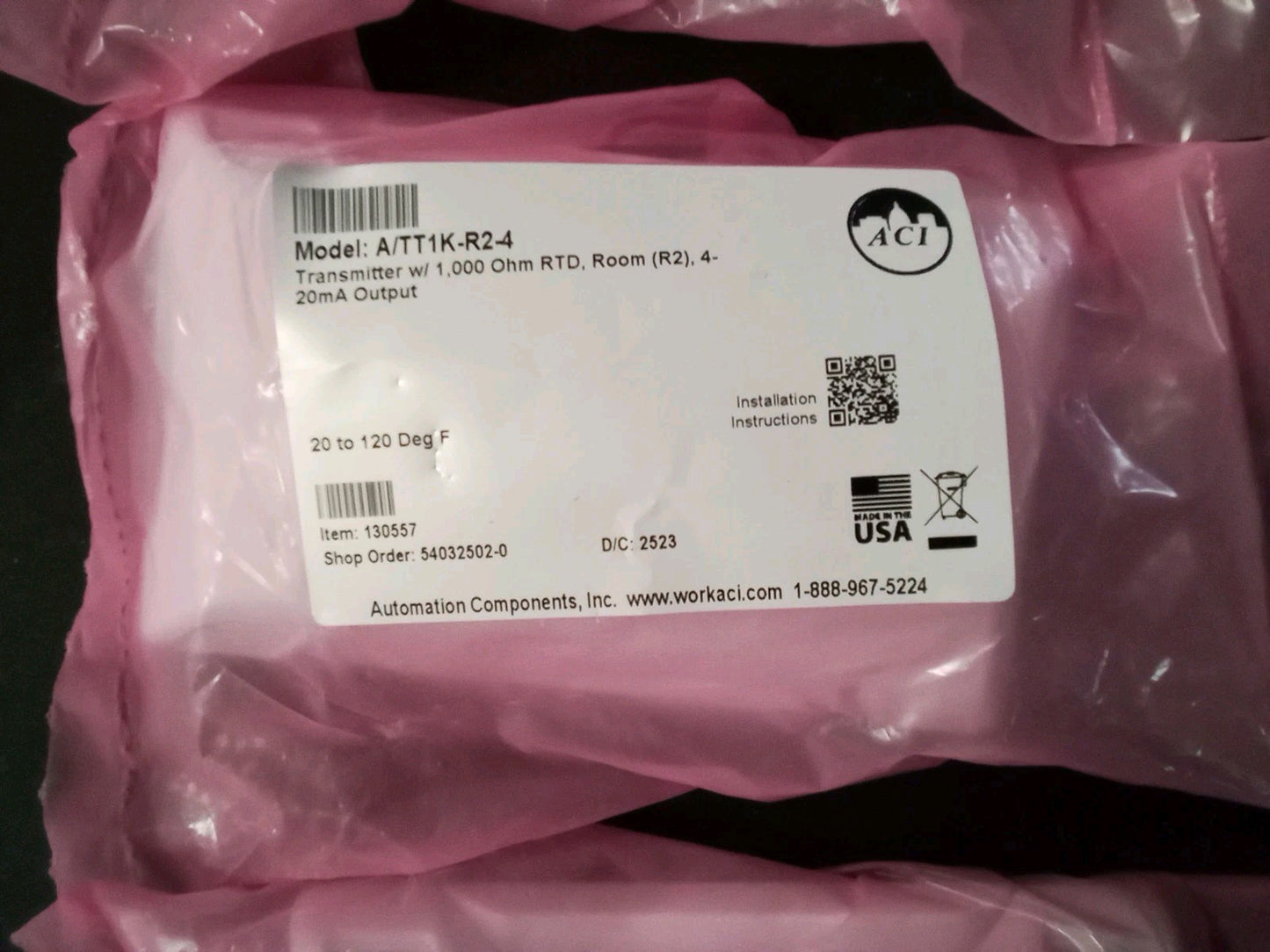 ACI A/TT1K-R2-4 Room Humidity And Temperature Transmitter