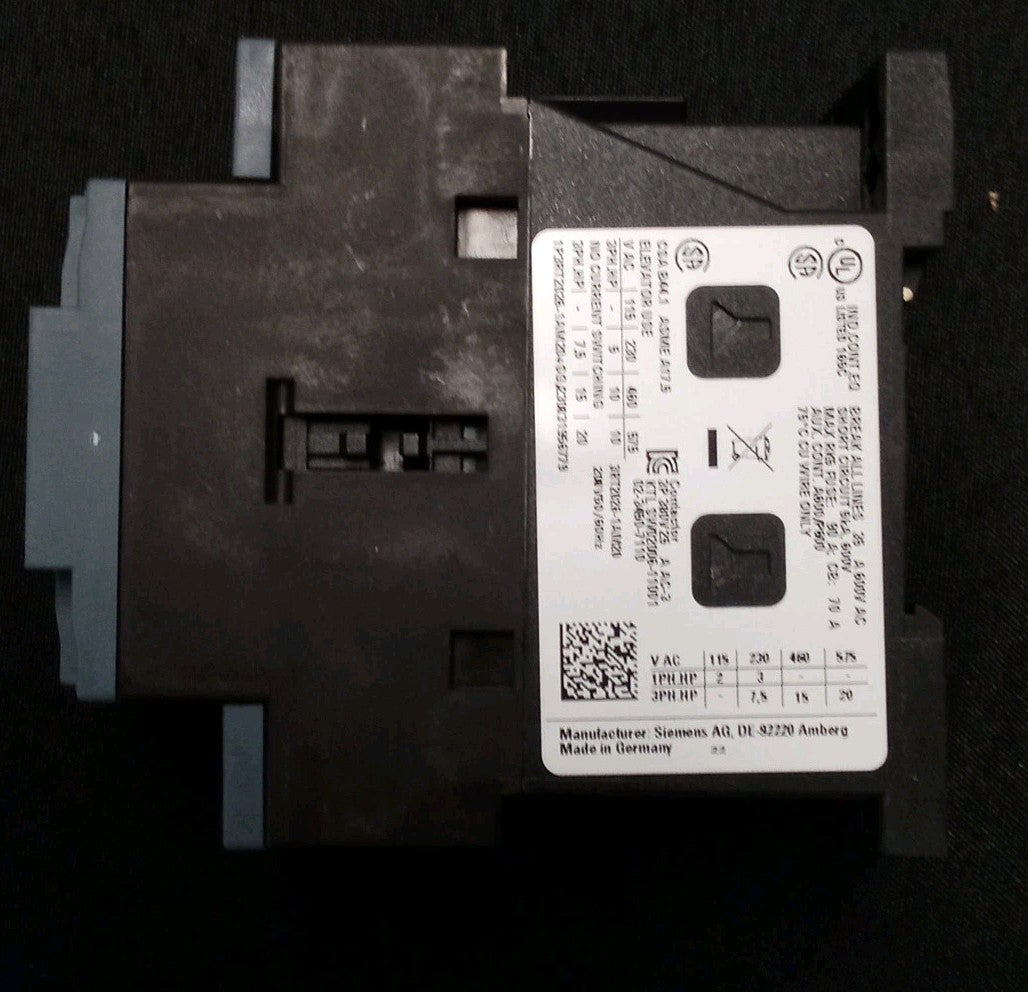Siemens 3RT2026-1AM20 3P Coil 208V Contactor