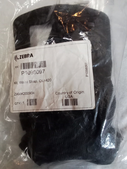 Zebra Waist Strap Kit Black QLN420 Black P1098097 Genuine OEM Unit Cable