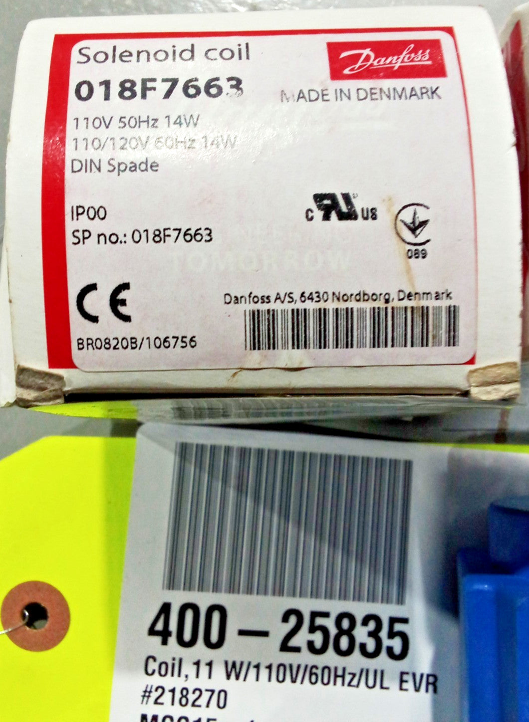 Danfoss 018F7663 BY120CS Solenoid Coil 110-120V EVR Refrigeration Valve Coil