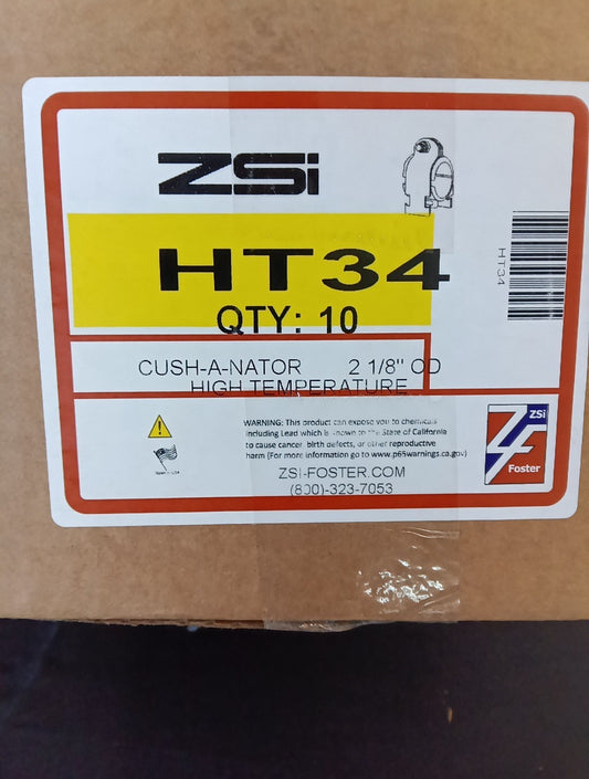 Cush-A-Nator HT34 Cushioned Clamp HT, 2-1/8 Tube Steel NEW SEALED Package