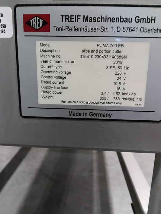 Treif Slicer Puma 700 EB