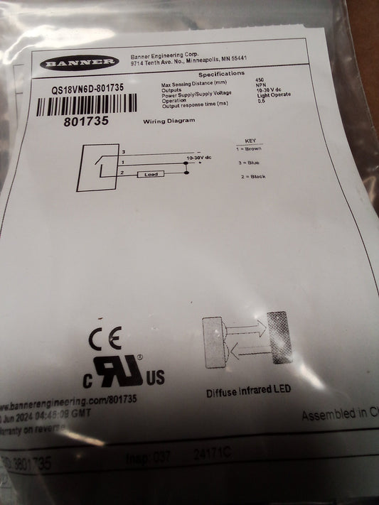 Banner QS18VN6D-801735 Photoelectric Sensor