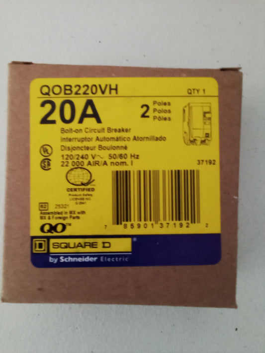 Square D QOB220 20 A Miniature Circuit Breaker