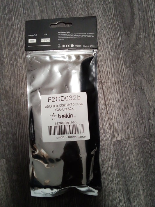 Belkin F2CD032B DisplayPort to VGA Adapter Cable – Black
