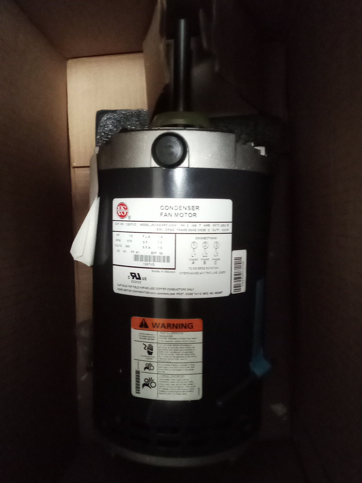 US Motors Nidec Condenser Motor 1279VG