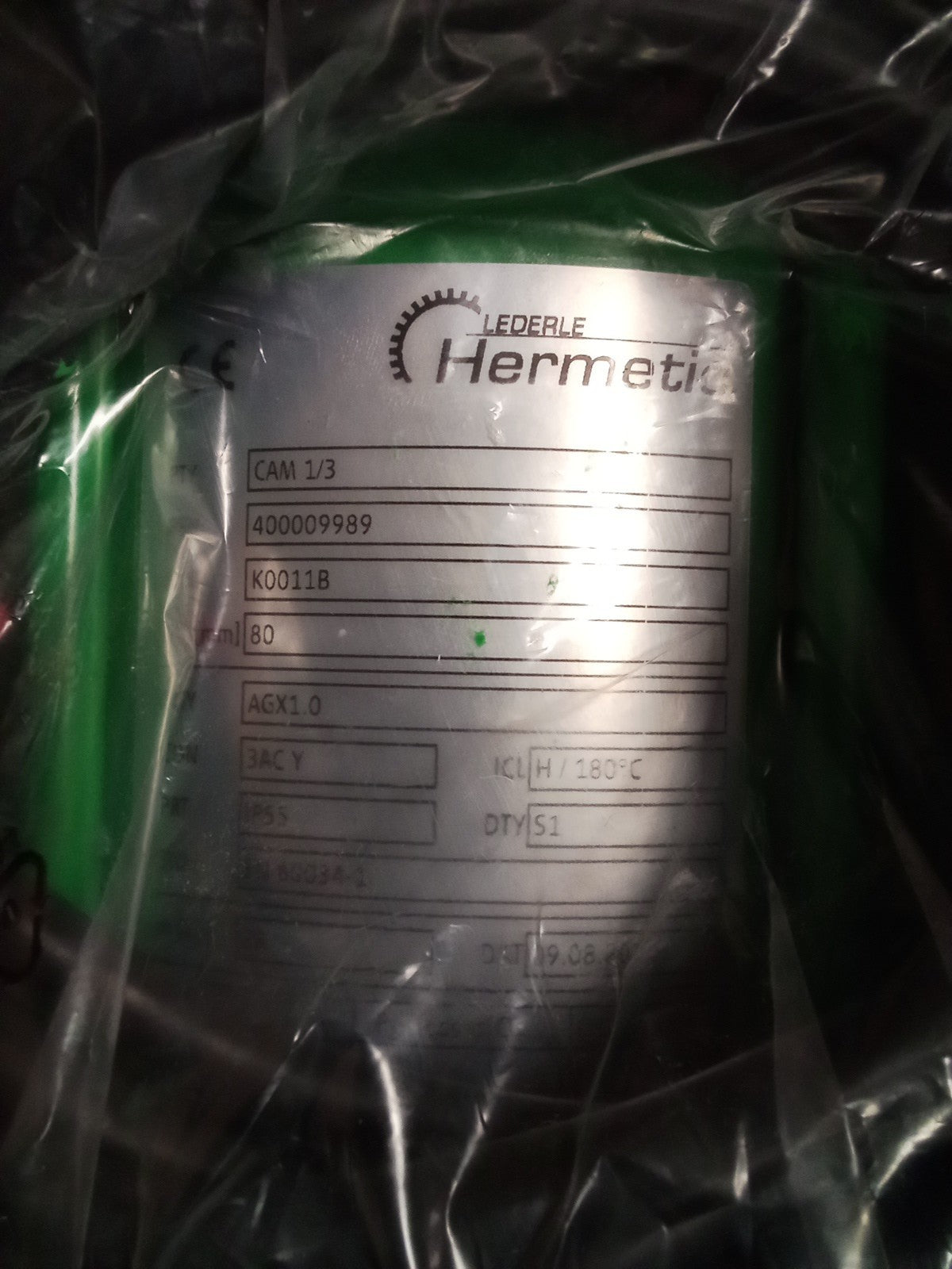 LEDERLE HERMETIC AMMONIA NH3 PUMP CAM1/3 K0011B  AGX1.0 480V / 60Hz 130MM IMP.