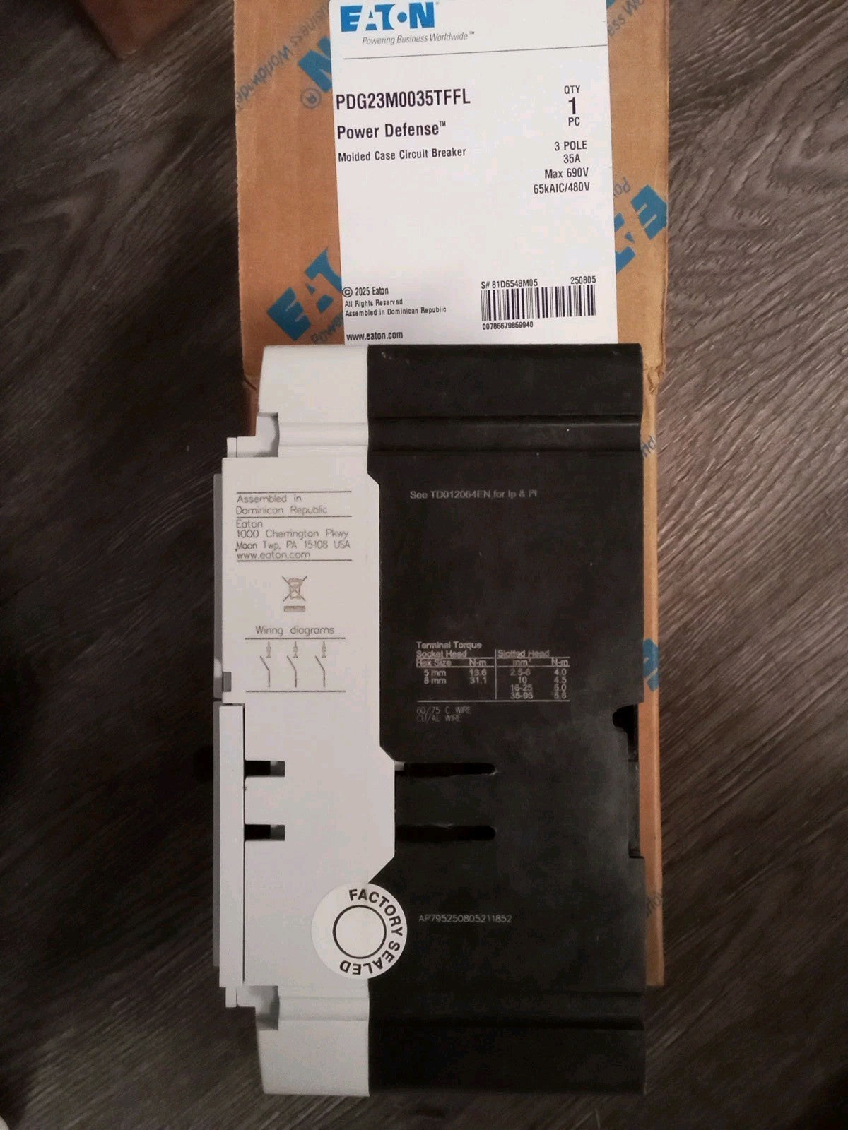 Eating Circuit Breaker PDG23M0035TFFL