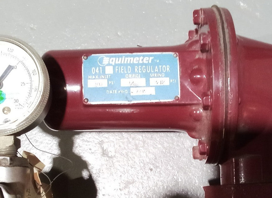 Equimeter 041 field Regulator ERDCO See-Flo Nitrogen Gas Control Assembly