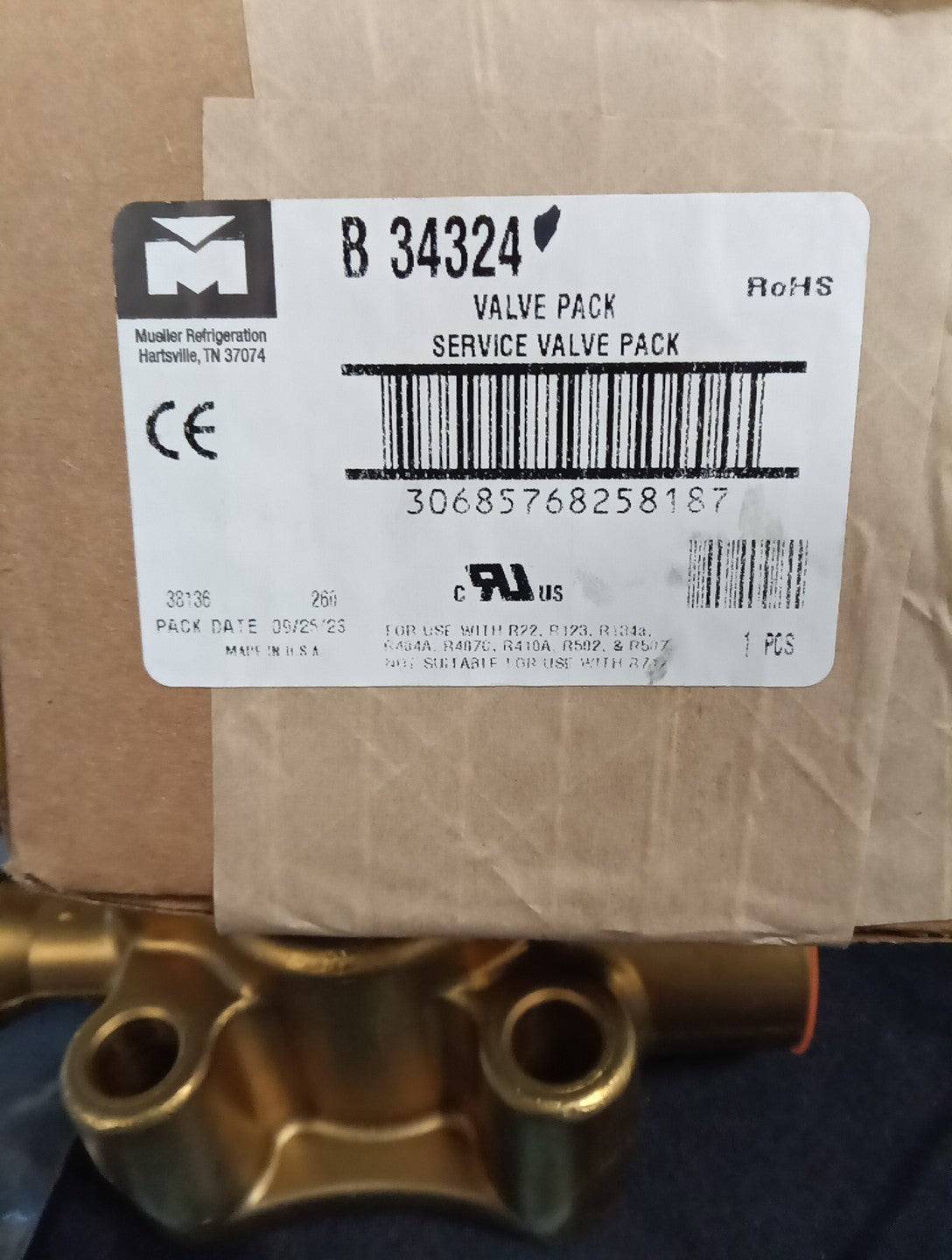 MUELLER INDUSTRIES B34324 VALVE PACK, SERVICE VALVE PACK