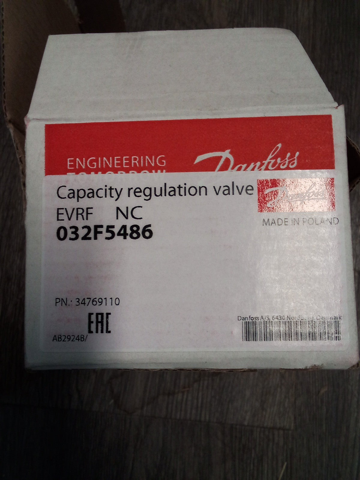 Danfoss Capacity Regulation Valve 032F5486