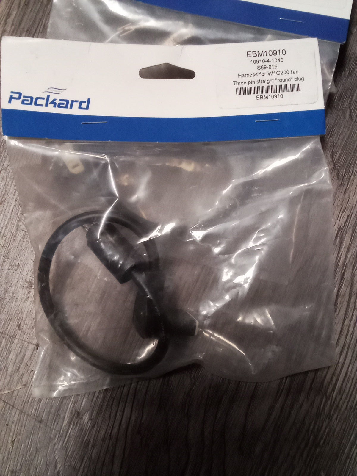 Packard EBM10910 Harness Three Pin Straight Round Plug