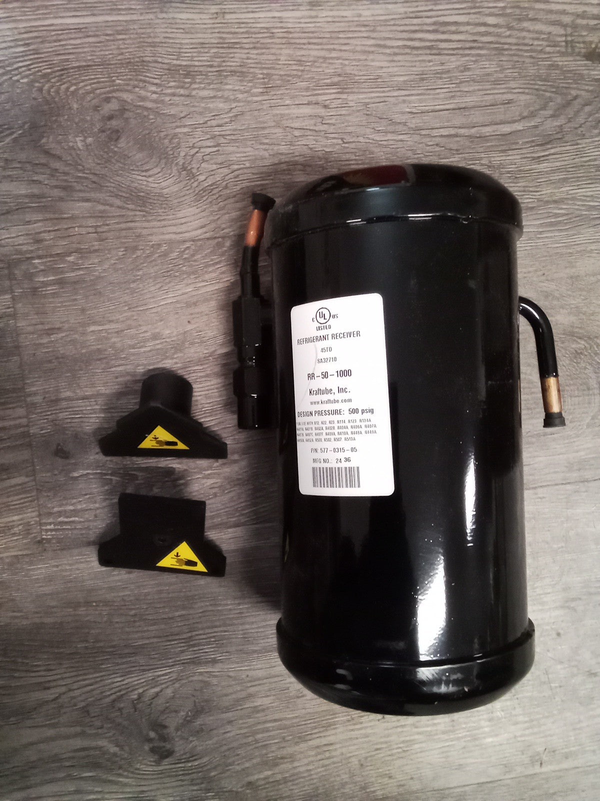 Kraftlube Inc. RR-50-1000 Emerson 577-0315-05 Refrigerant Receiver Tank