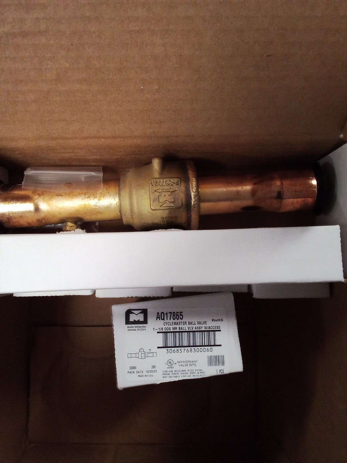 Mueller Industries - AQ17865 - CycleMaster Ball Valve 1-1/8 ODS W/ Access