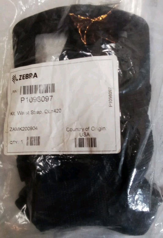 Zebra Waist Strap Kit Black QLN420 Black P1098097 Genuine OEM Unit Cable