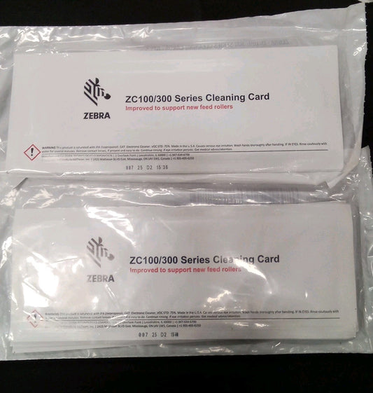 Zebra ZC100/300 Series Cleaning Card