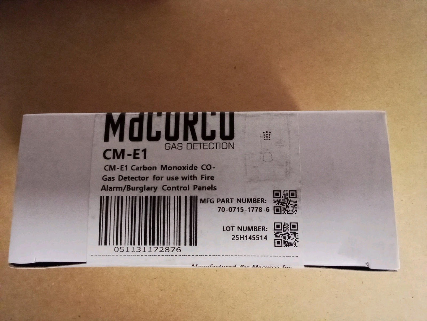 Macuro CM-E1 Carbon Monoxide Gas Detector