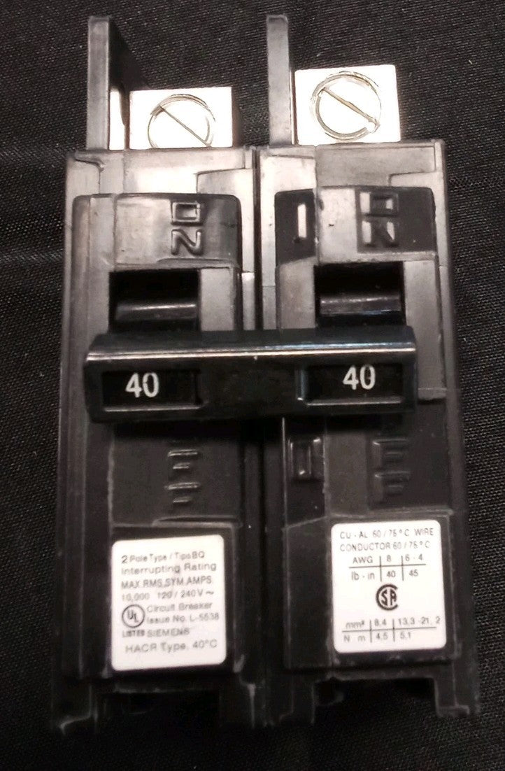 Siemens BQ2B040L 2-POLE 40A CIRCUIT BREAKER