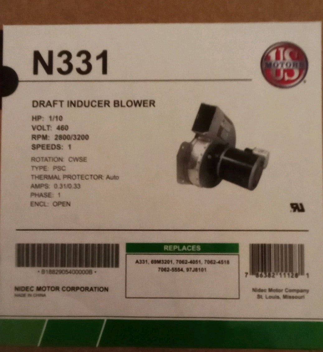 Lennox Draft Inducer Blower Assembly N331