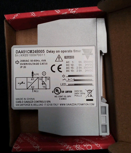 Carlo Gavazzi  Delay On Operate Timer DAA51CM24B005