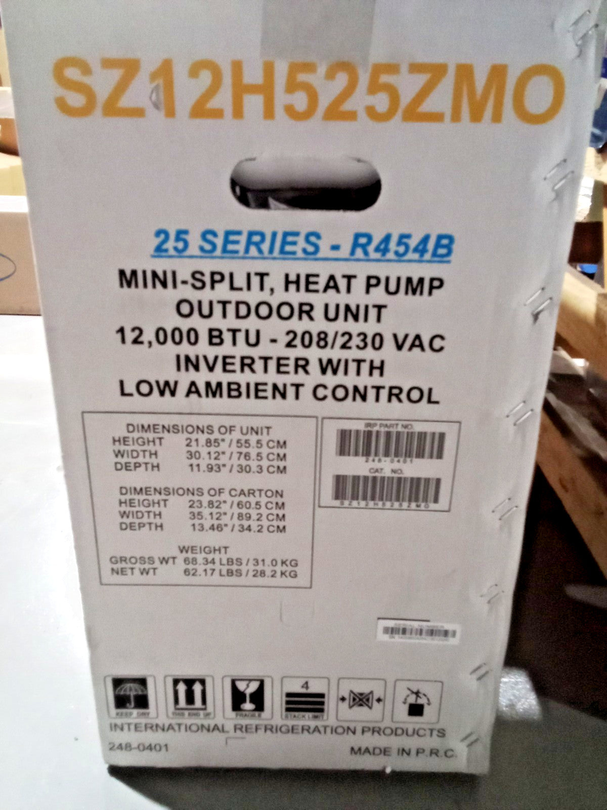 NEW Sea Breeze 25 Series 12,000 BTU Mini Split Heat Pump System R454B WM12H525ZM