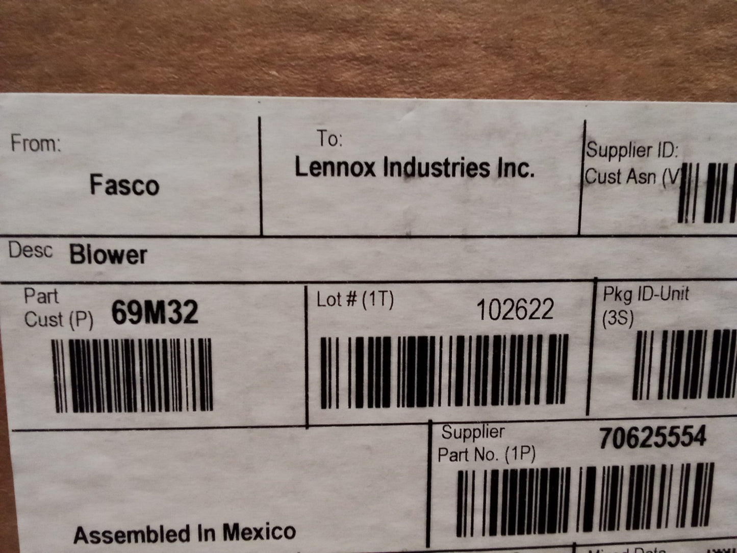 Lennox Industries Blower 70625554