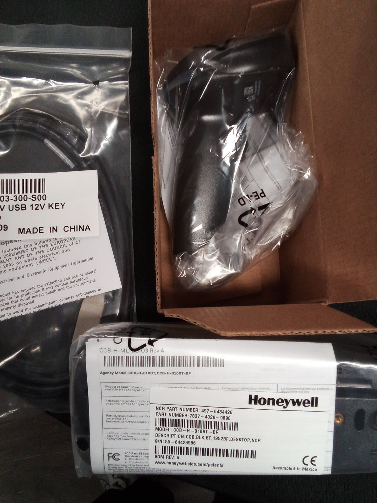 Honeywell Barcode Scanner With Cradle Charger 7837-4026-9090/7837-4028-9090