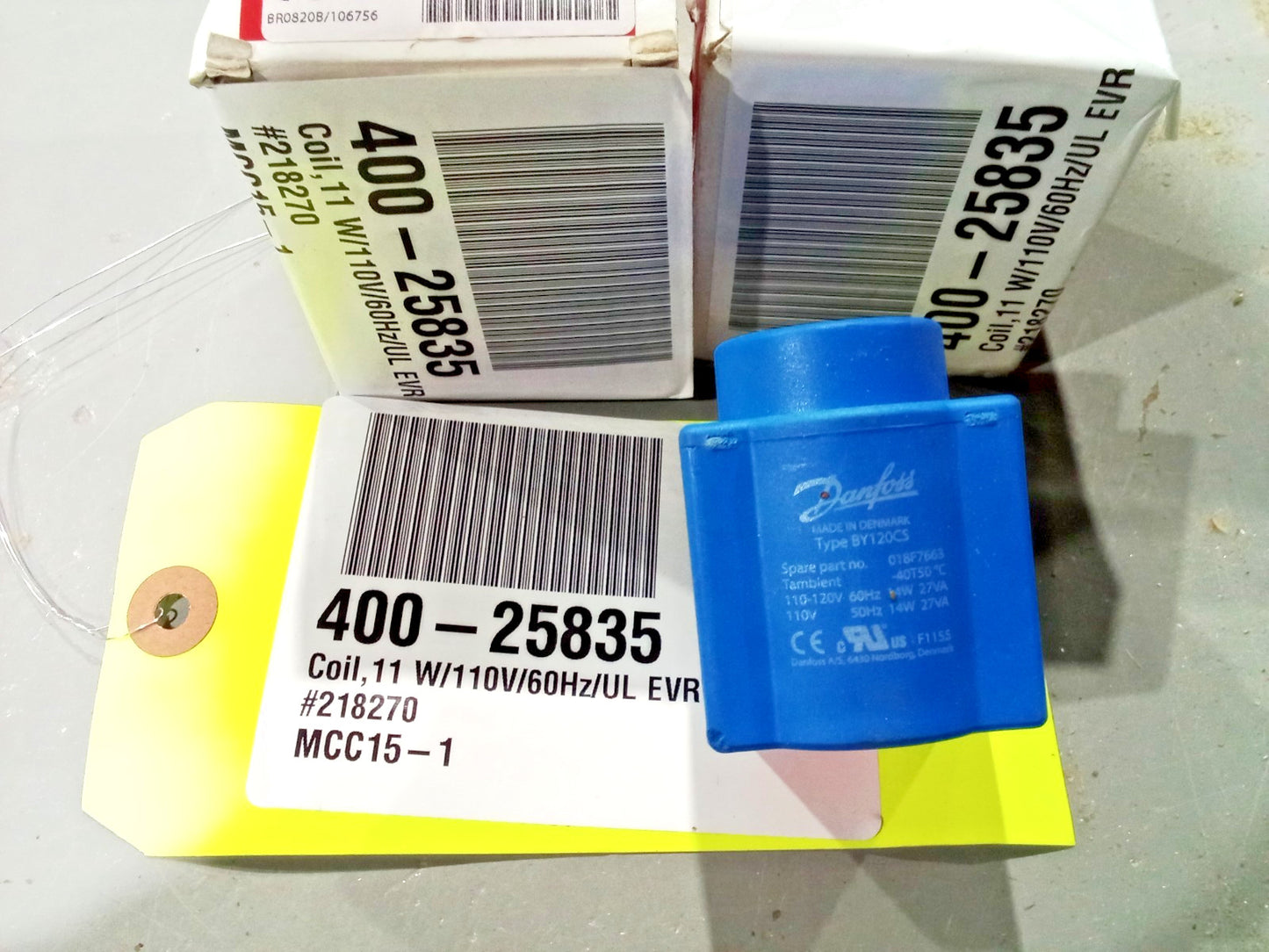 Danfoss 018F7663 BY120CS Solenoid Coil 110-120V EVR Refrigeration Valve Coil