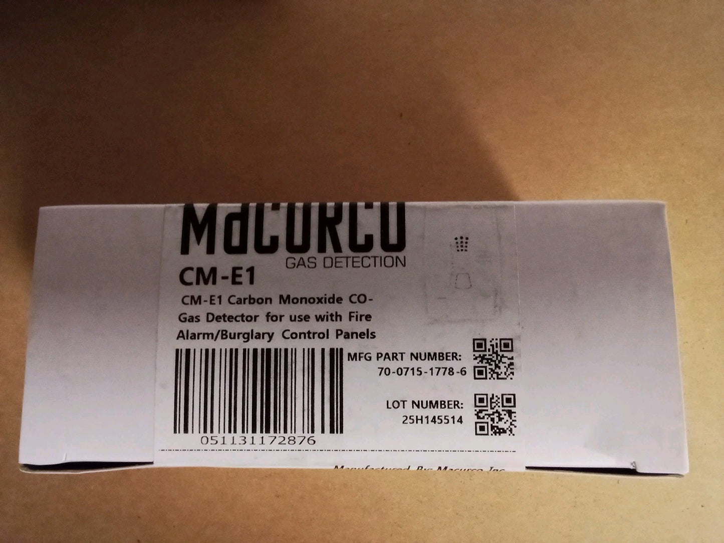 Macuro CM-E1 Carbon Monoxide Gas Detector