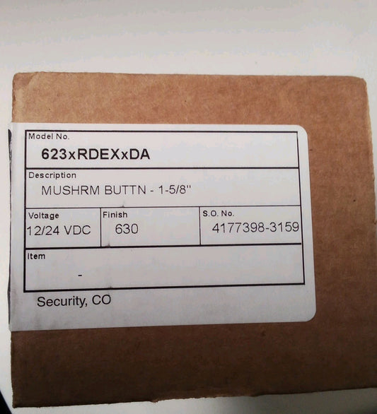 New/Unused Schlage (623xRDEXxDA)  1-5⁄8" Mushroom Button, Single Gang, Green