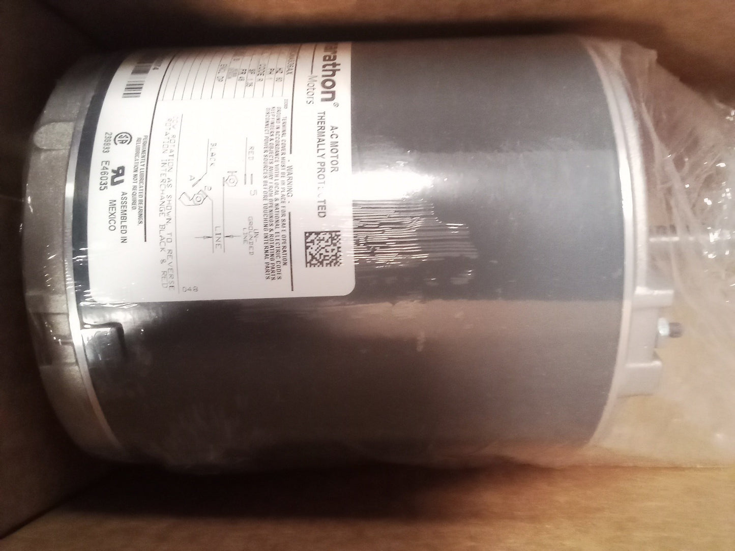 MARATHON MOTORS A/C Motor Model 5KH39QNA936AX- 1/3HP-230V-Phase 1 - New