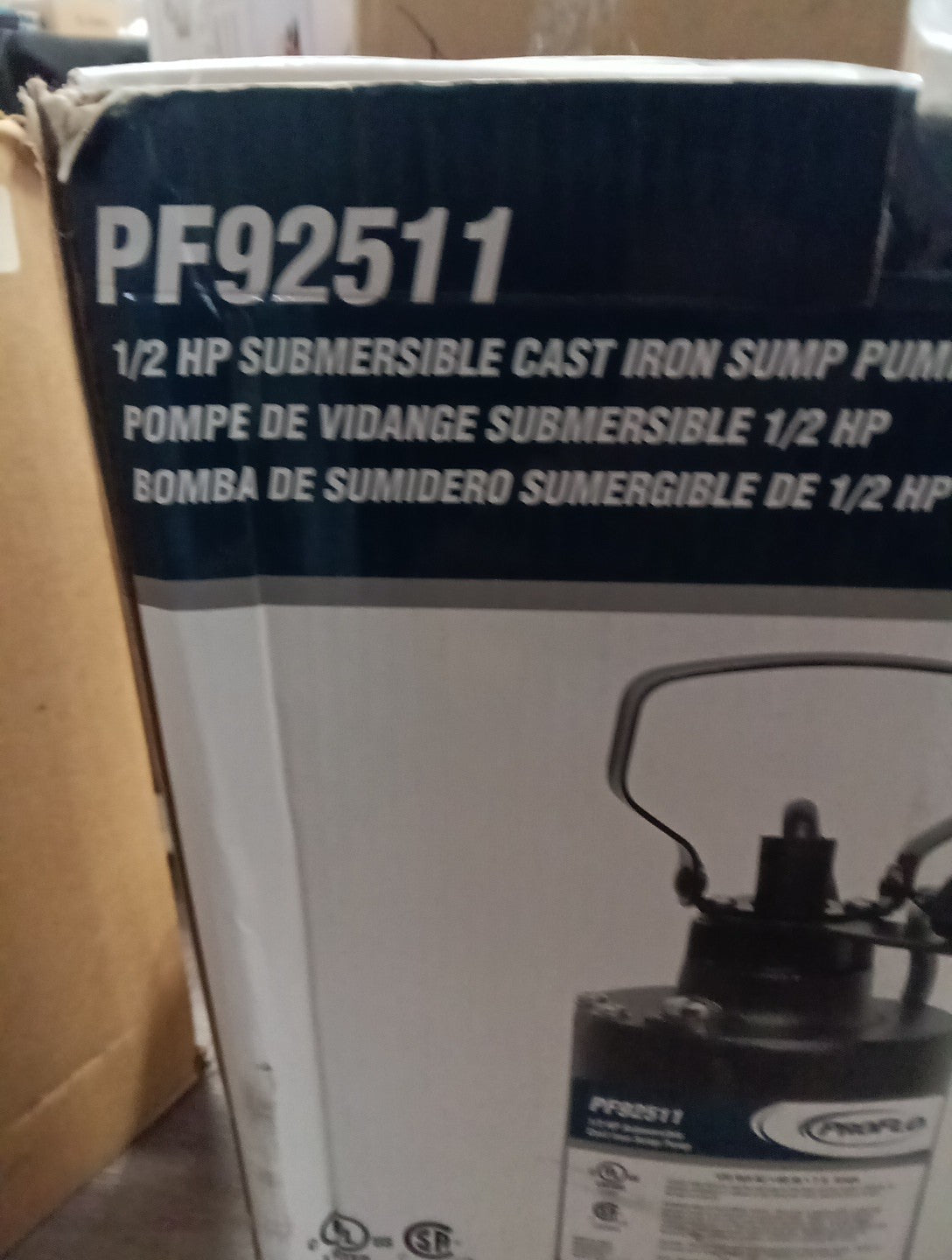PROFLO PF92511 1/2 Hp Cast Iron Sump Pump With Side Discharge