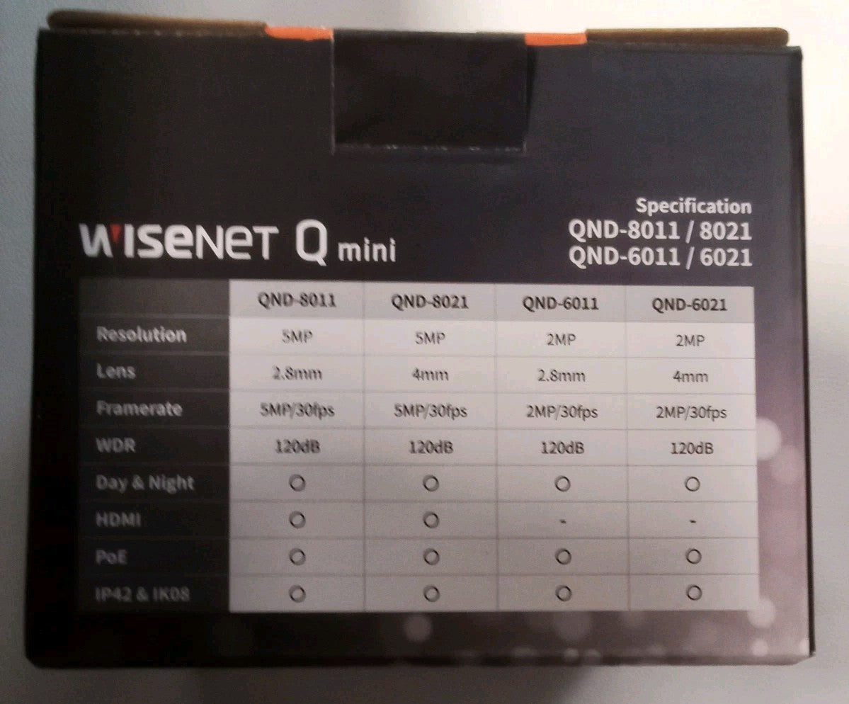 Wisenet  Q Mini QND-8011/8021 Camera