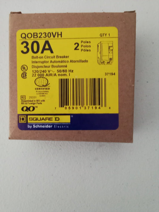 Square D QOB230VH 30 A Miniature Circuit Breaker