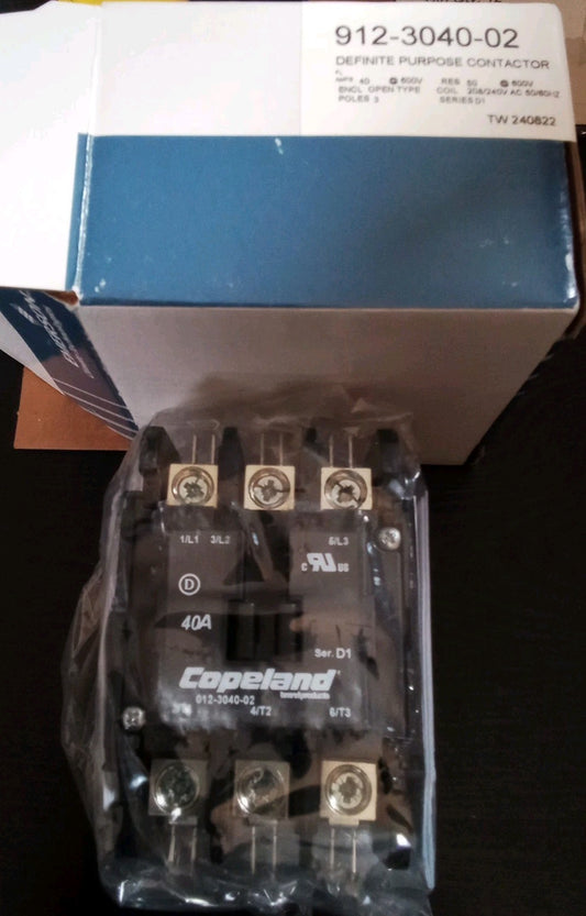 COPELAND EMERSON 912 3040 02  Contactor 40 Amp