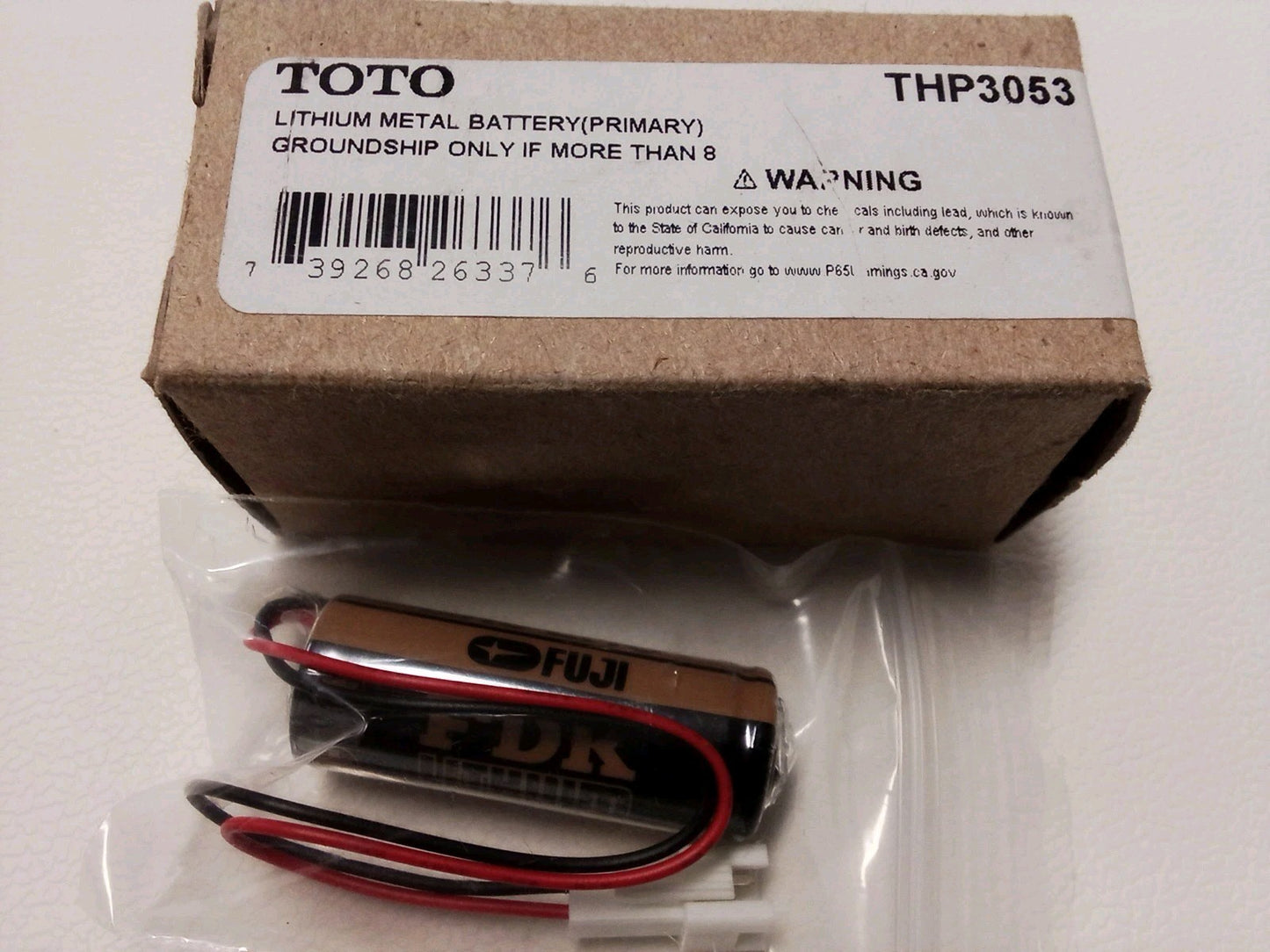 TOTO THP3053 lithium metal battery