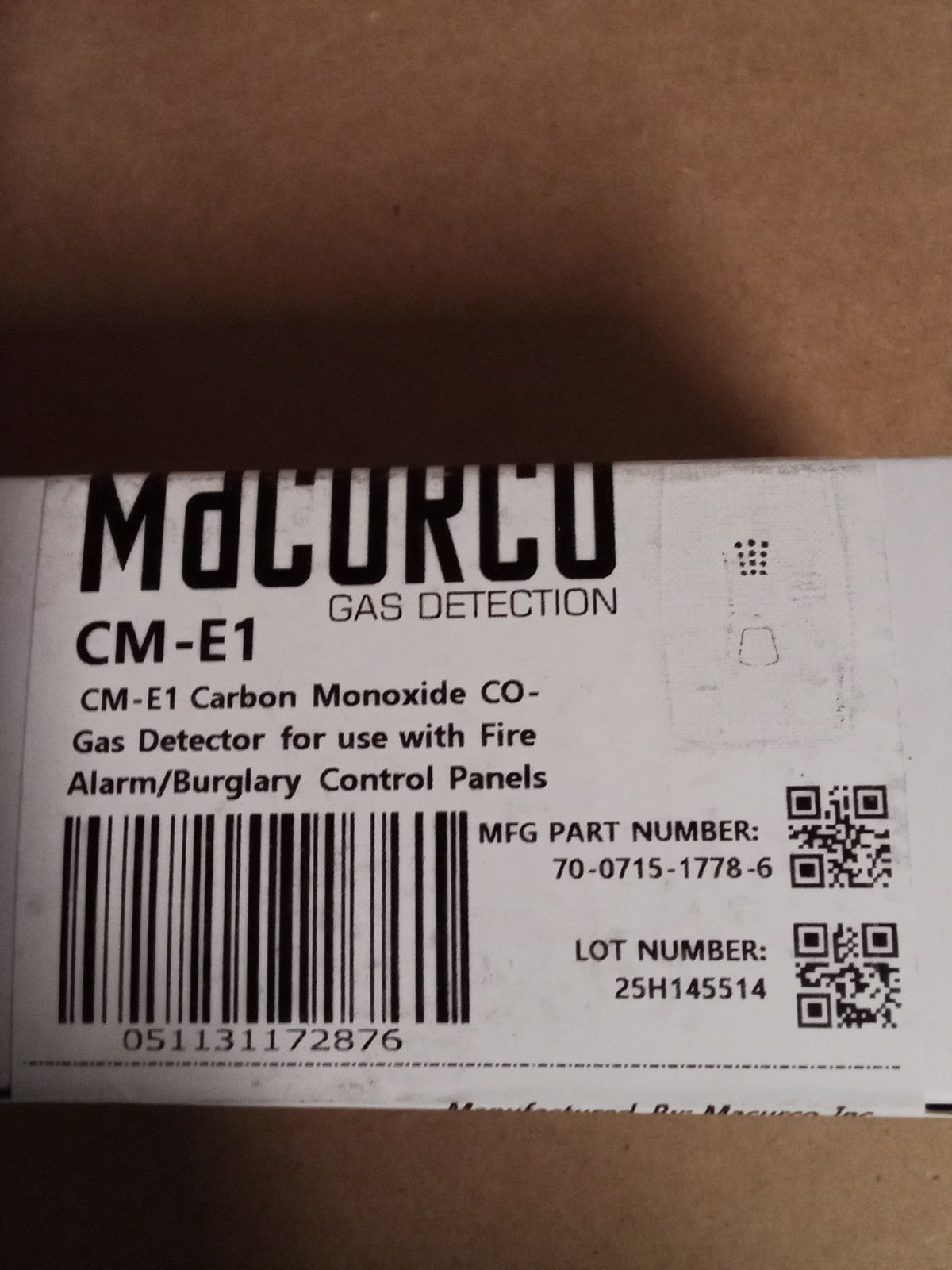 Macuro CM-E1 Carbon Monoxide Gas Detector