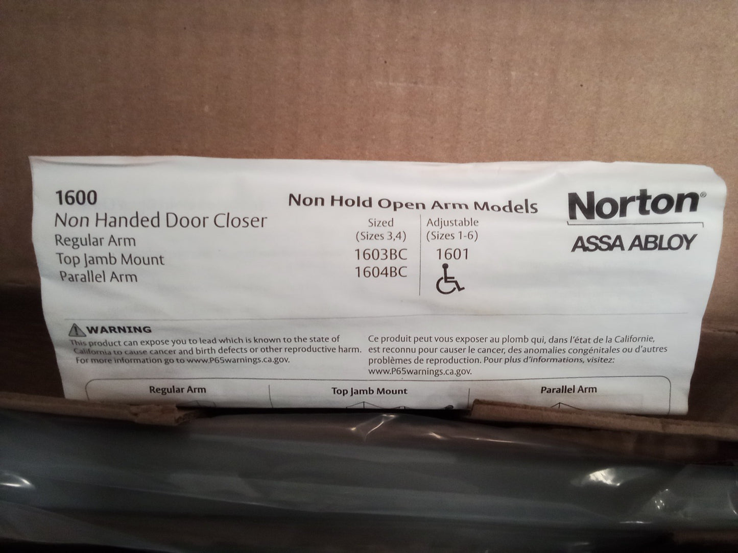 Norton Assa Abloy 1RM12 Non Handed Door Closer