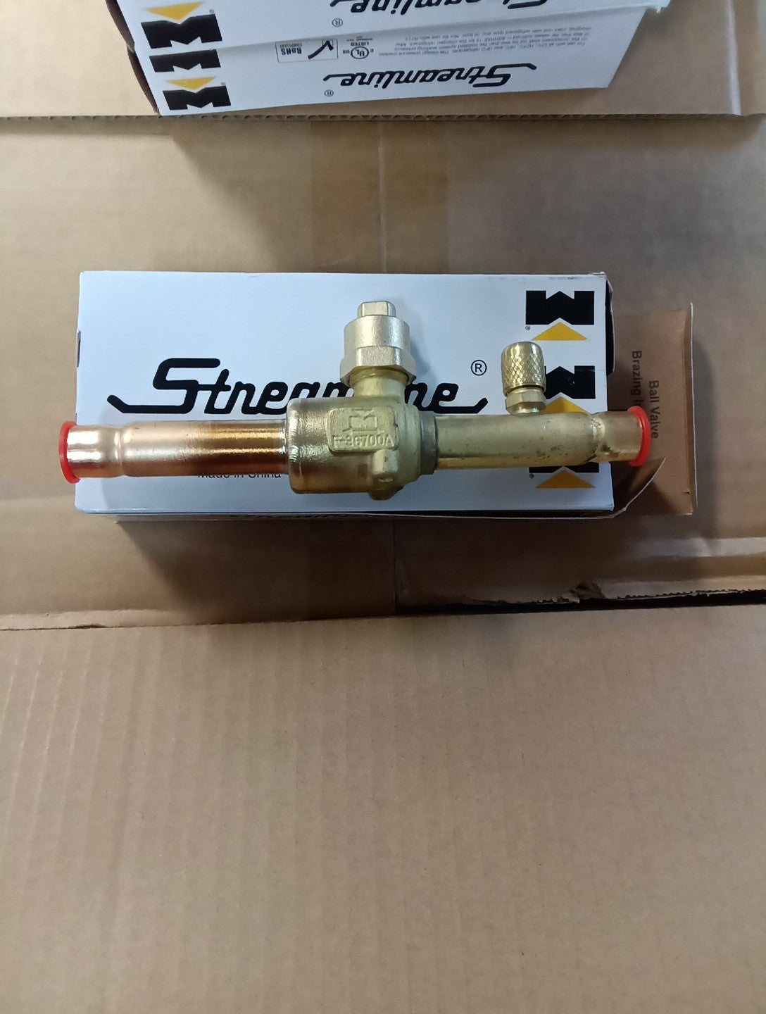 MUELLER AQ17861C Refrigeration CYCLEMASTER Ball Valve 1/2" w/ Access Port