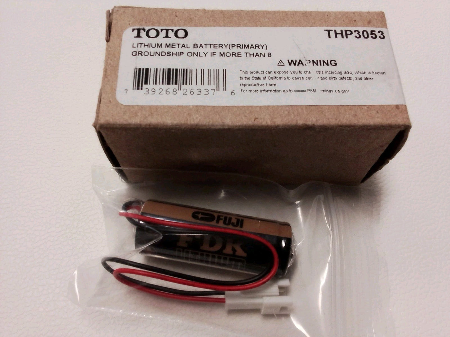 TOTO THP3053 lithium metal battery