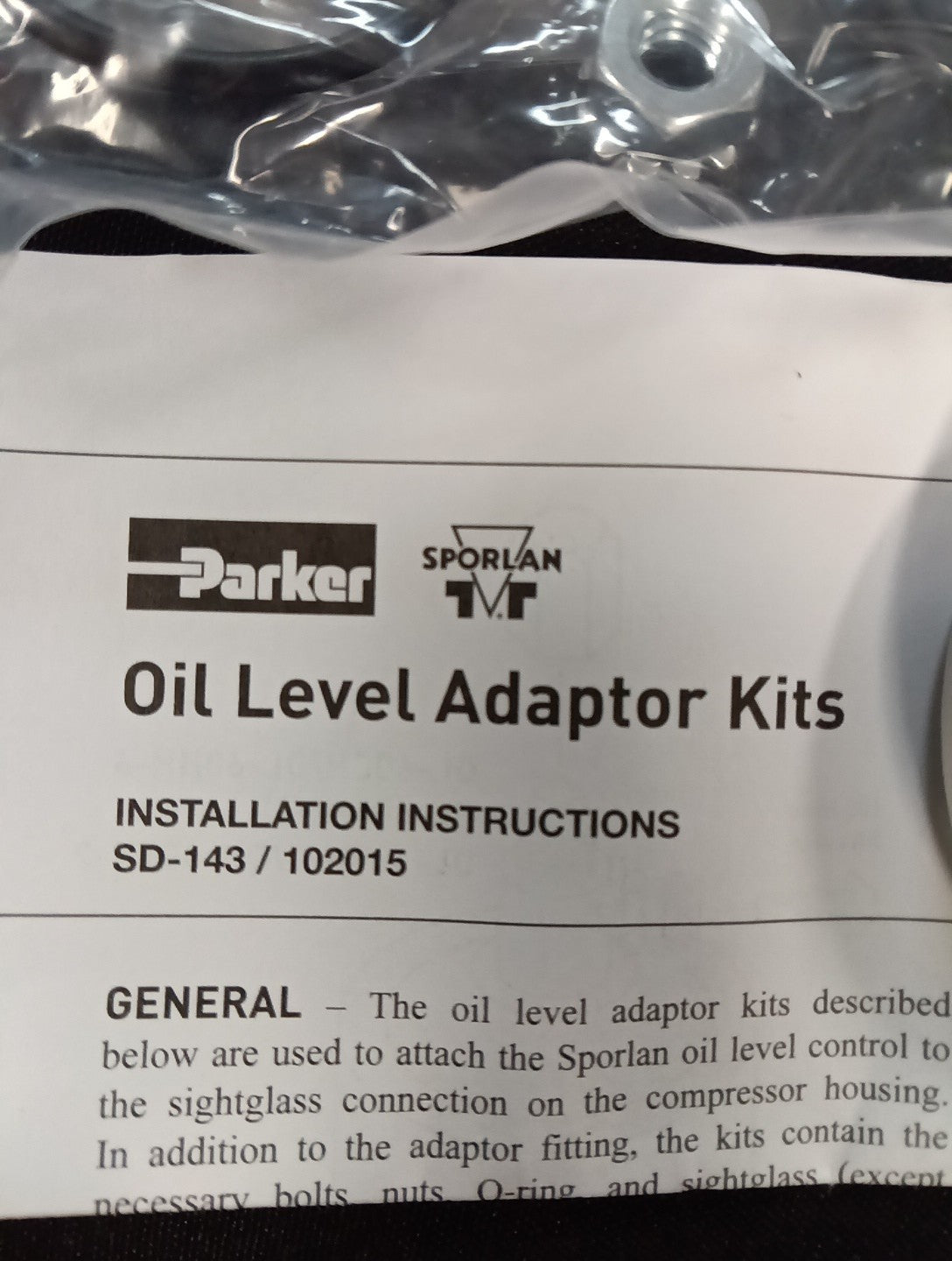 Sporlan Controls 968013 S-OL OIL LEVEL SIGHT GLASS KIT