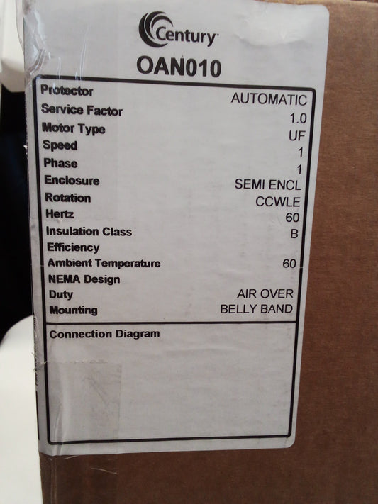 Century Fan Blower Motor OAN010